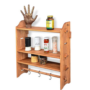 Free standing best sale wooden spice rack